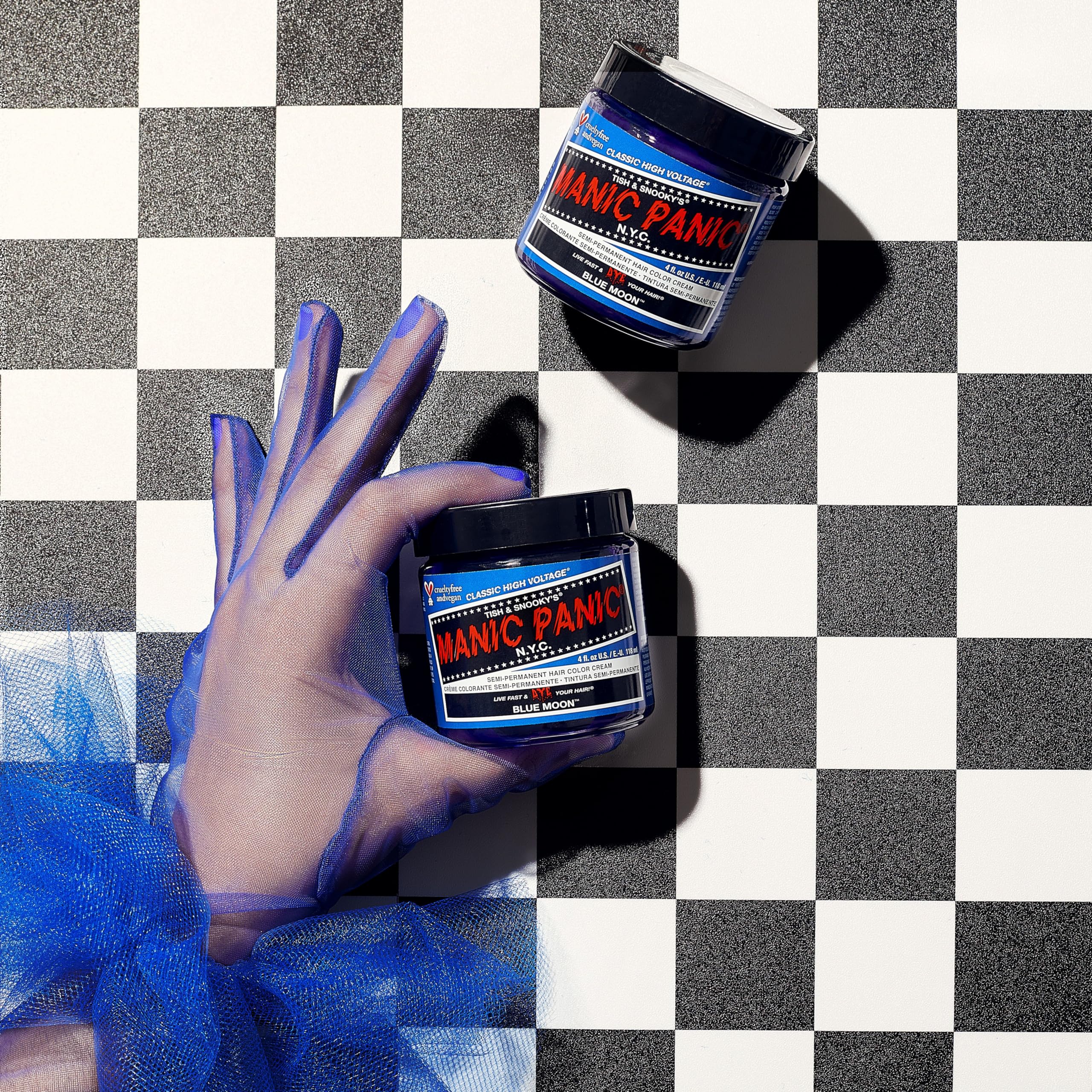 MANIC PANIC Classic Blue Moon Semi Permanent Hair Color - Neon Cool Blue Hair Dye for Women & Men That Lasts 4-6 Weeks - Vegan, Ammonia & Cruelty-Free - Create & Mix Custom Shades (4oz / 3pk) - Image 3