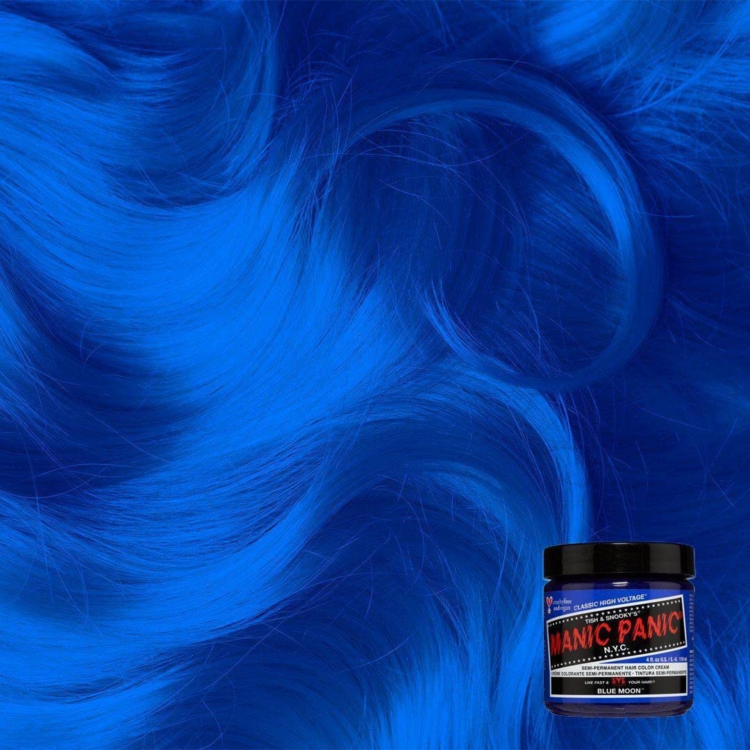 MANIC PANIC Classic Blue Moon Semi Permanent Hair Color - Neon Cool Blue Hair Dye for Women & Men That Lasts 4-6 Weeks - Vegan, Ammonia & Cruelty-Free - Create & Mix Custom Shades (4oz / 3pk) - Image 4