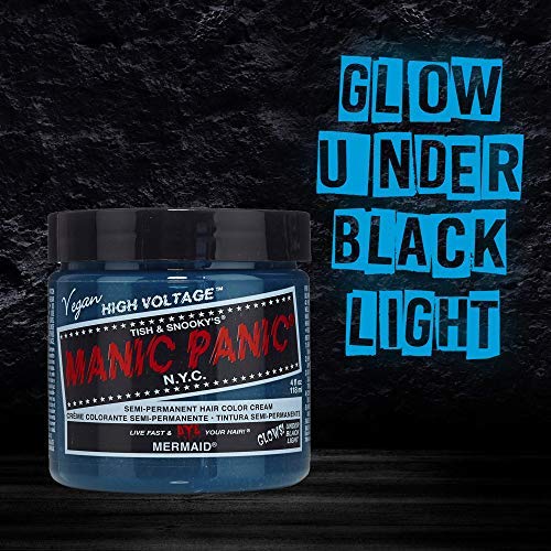 MANIC PANIC Classic Mermaid Semi Permanent Hair Color - Neon Ocean Blue Hair Dye for Women & Men That Lasts 4-6 Weeks - Vegan, Ammonia & Cruelty-Free - Create & Mix Custom Shades (4oz / 2pk) - Image 5