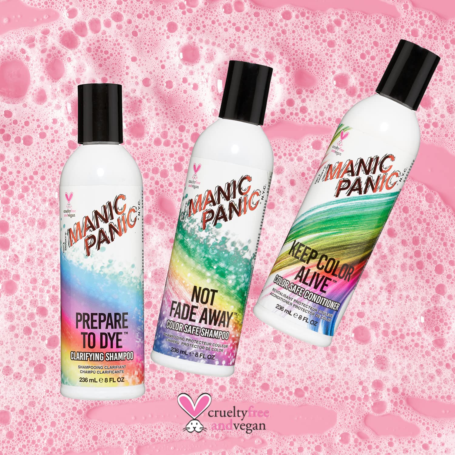 MANIC PANIC Blue Lightning Hair Bleach Kit 30 Volume Developer Bundle with Prepare to Dye Clarifying Shampoo - Image 7