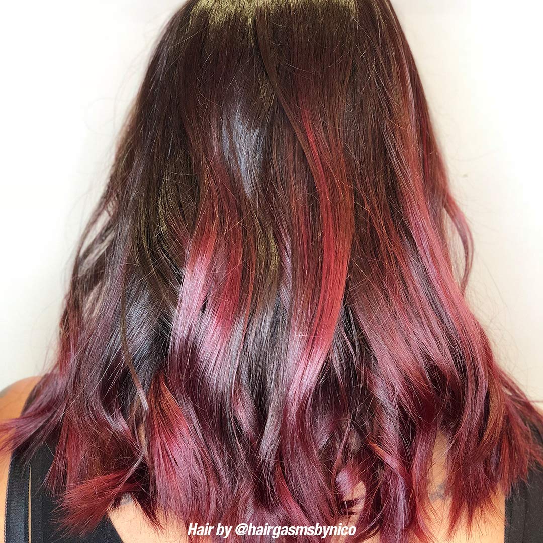 MANIC PANIC Professional Divine Wine - Medium Violet Based Red Semi Permanent Gel Hair Color - Lasts Through 40+ Washes - No Developer Required (3oz) - Image 4
