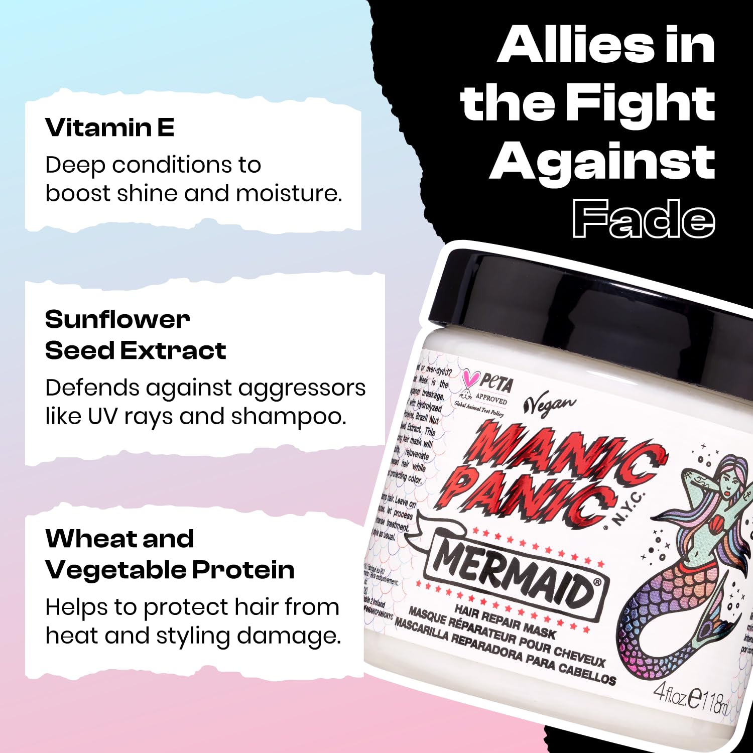 MANIC PANIC Bleach & Revive Bundle with Flash Lightning Super Strength Bleach Kit + Mermaid Mask pH Treatment for Dry Hair - Image 7
