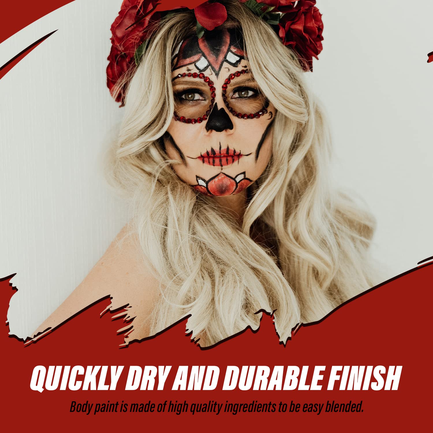 MANIC PANIC Dreamtone White Liquid Foundation Bundle with Vampire's Kiss Red Face & Body Paint, and Vampire Fake Blood - Image 4