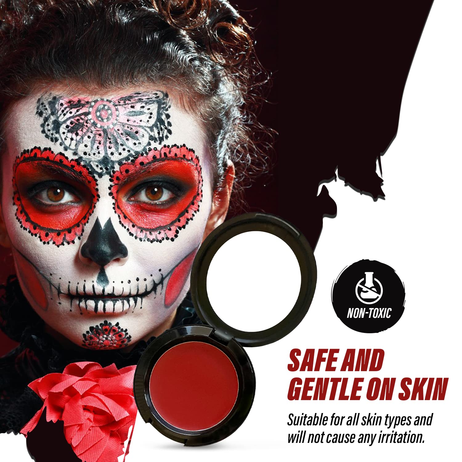 MANIC PANIC Dreamtone White Liquid Foundation Bundle with Vampire's Kiss Red Face & Body Paint, and Vampire Fake Blood - Image 5
